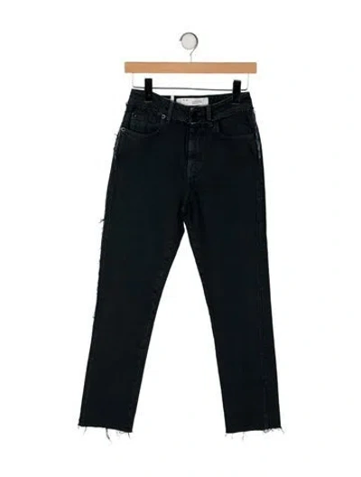 Pre-owned Iro Mid-rise Straight Leg Jeans In Black