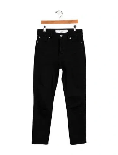 Pre-owned Iro Mid-rise Straight Leg Jeans In Black