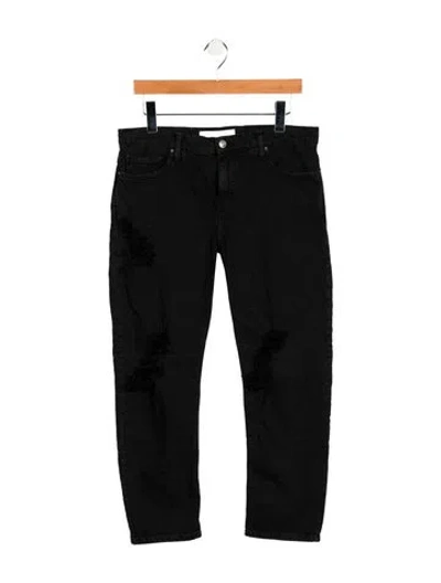Pre-owned Iro Mid-rise Straight Leg Jeans In Black