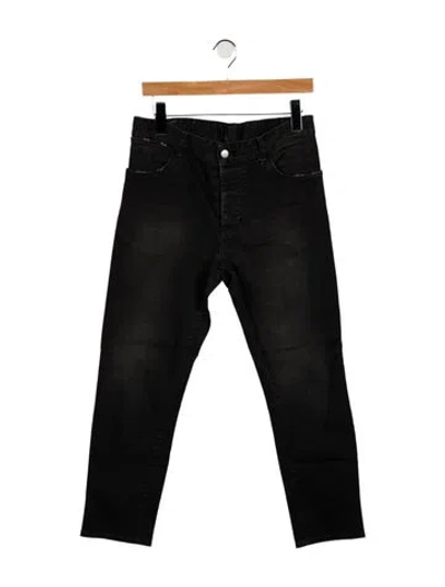 Pre-owned Iro Mid-rise Straight Leg Jeans In Black