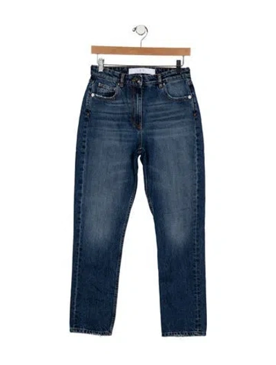 Pre-owned Iro Mid-rise Straight Leg Jeans In Blue