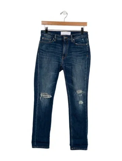 Pre-owned Iro Mid-rise Straight Leg Jeans In Blue