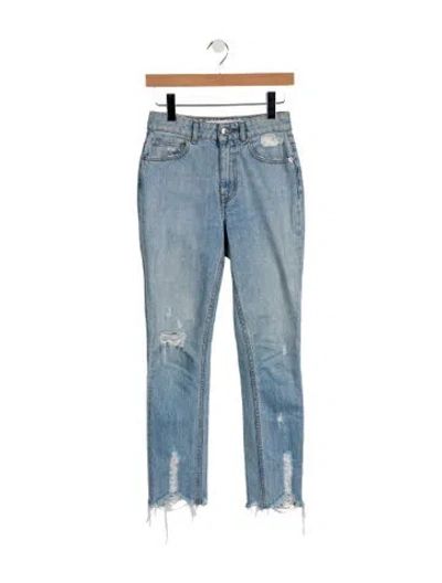 Pre-owned Iro Mid-rise Straight Leg Jeans In Blue