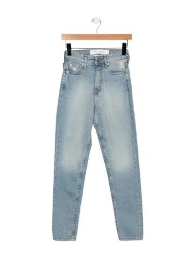 Pre-owned Iro Mid-rise Straight Leg Jeans In Blue