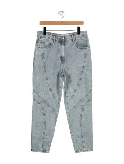 Pre-owned Iro Mid-rise Straight Leg Jeans In Gray