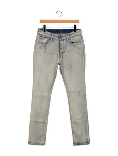 Pre-owned Iro Mid-rise Straight Leg Jeans In Gray