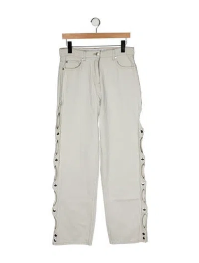 Pre-owned Iro Mid-rise Straight Leg Jeans In Green