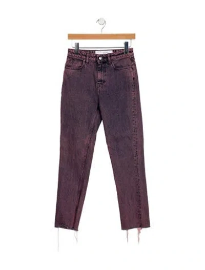 Pre-owned Iro Mid-rise Straight Leg Jeans In Purple