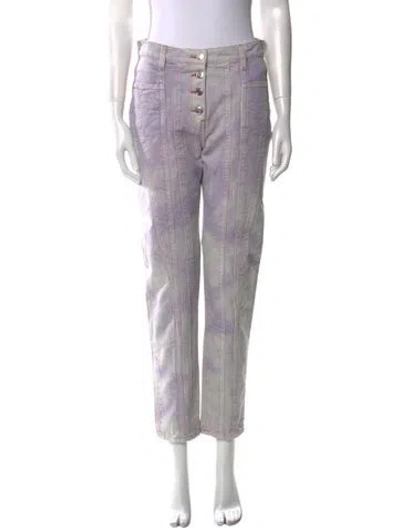 Pre-owned Iro Mid-rise Straight Leg Jeans W/ Tags In Purple