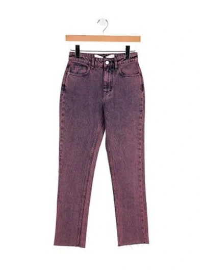 Pre-owned Iro Mid-rise Straight Leg Jeans W/ Tags In Purple