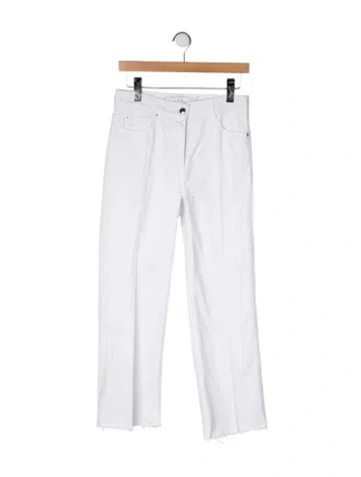 Pre-owned Iro Mid-rise Straight Leg Jeans In White