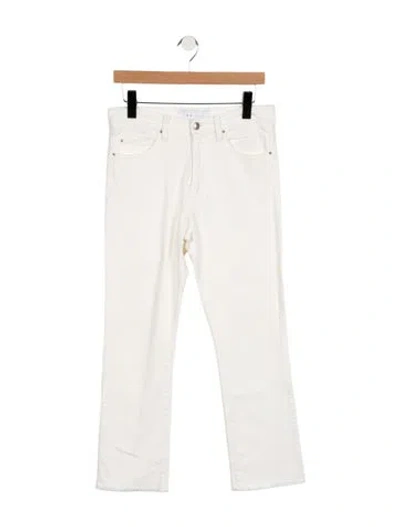 Pre-owned Iro Mid-rise Straight Leg Jeans In White