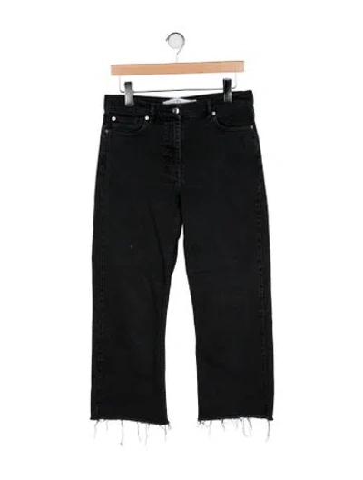 Pre-owned Iro Mid-rise Wide Leg Jeans In Black
