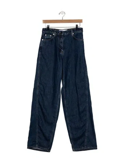 Pre-owned Iro Mid-rise Wide Leg Jeans In Blue