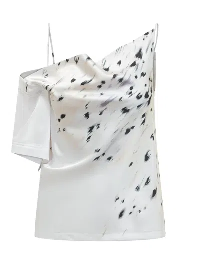 Iro Mini Animal Print Top In Light Powder Animal
