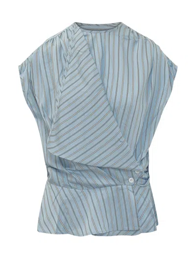 Iro Mini Draped Top In Blue