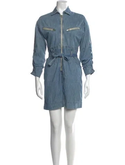 Pre-owned Iro Mini Dress In Blue