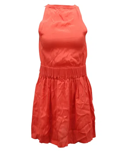 Iro Mini Dress In Coral Viscose In Orange