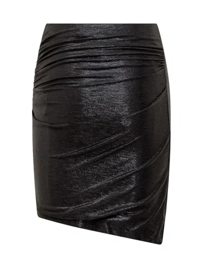 Iro Mini Lurex Skirt In Black Lurex