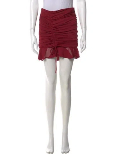 Pre-owned Iro Mini Skirt In Burgundy