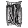 Iro Mini Skirt In Silver Sequins In Gray