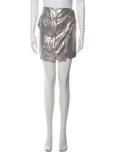 Pre-owned Iro Mini Skirt In Silver
