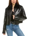 Iro Miram Shearling Jacket In Black