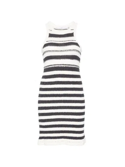 Iro Miyana Striped Mini Dress In Black