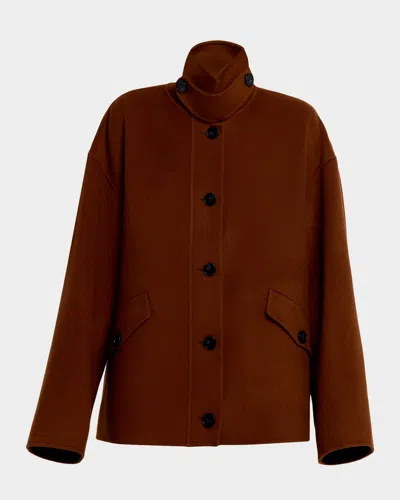 Iro Mizara Oversized Wool Jacket In Brown
