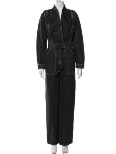 Pre-owned Iro Mock Neck Jumpsuit In Gray