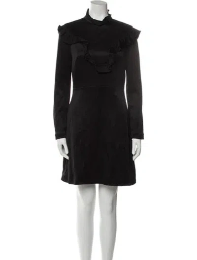 Pre-owned Iro Mock Neck Knee-length Dress In Black