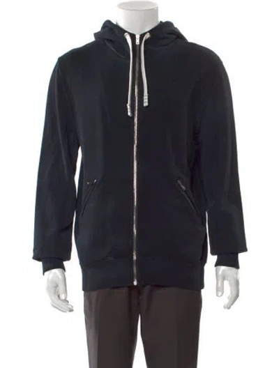 Pre-owned Iro Mock Neck Long Sleeve Hoodie In Blue