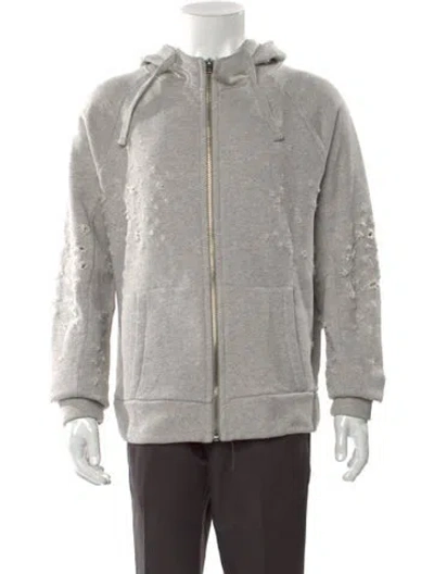 Pre-owned Iro Mock Neck Long Sleeve Hoodie In Gray