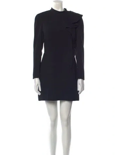 Pre-owned Iro Mock Neck Mini Dress In Black