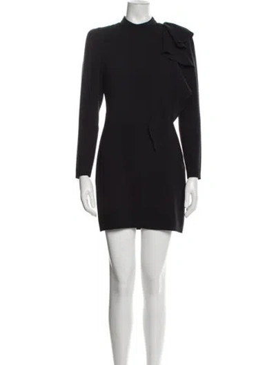 Pre-owned Iro Mock Neck Mini Dress In Black