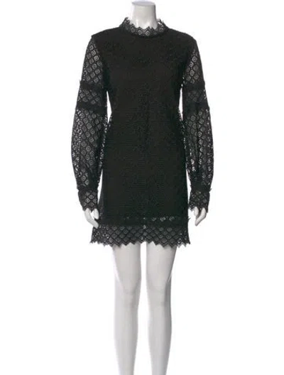 Pre-owned Iro Mock Neck Mini Dress In Black