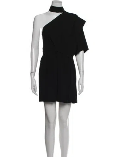 Pre-owned Iro Mock Neck Mini Dress In Black