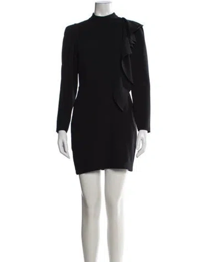 Pre-owned Iro Mock Neck Mini Dress In Black