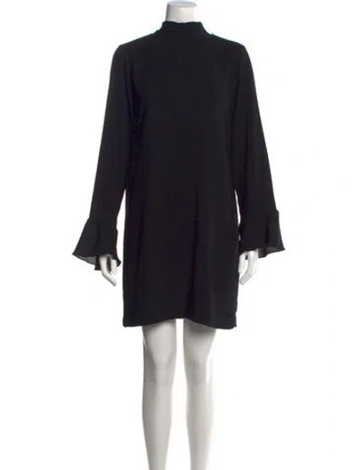 Pre-owned Iro Mock Neck Mini Dress In Black