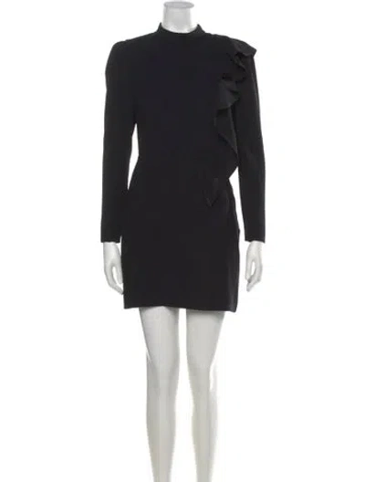 Pre-owned Iro Mock Neck Mini Dress In Black