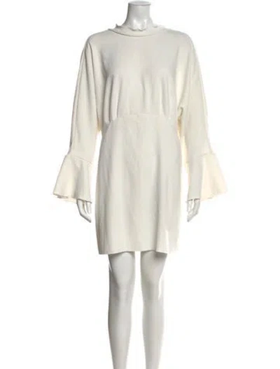 Pre-owned Iro Mock Neck Mini Dress In Neutral