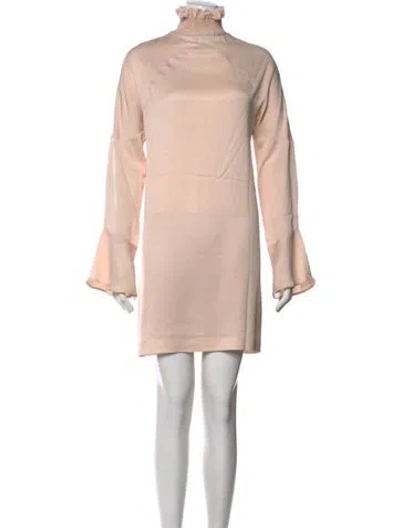 Pre-owned Iro Mock Neck Mini Dress In Neutrals