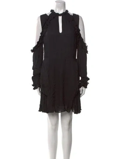 Pre-owned Iro Mock Neck Mini Dress W/ Tags In Black