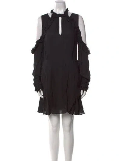 Pre-owned Iro Mock Neck Mini Dress W/ Tags In Black