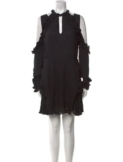 Pre-owned Iro Mock Neck Mini Dress W/ Tags In Blue