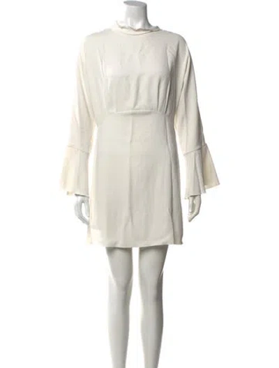 Pre-owned Iro Mock Neck Mini Dress W/ Tags In Neutral