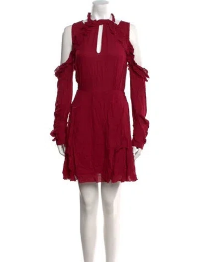 Pre-owned Iro Mock Neck Mini Dress W/ Tags In Pink