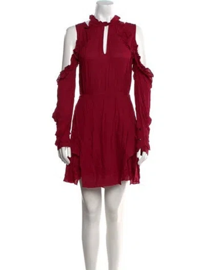 Pre-owned Iro Mock Neck Mini Dress W/ Tags In Red