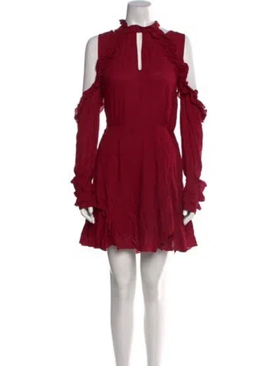 Pre-owned Iro Mock Neck Mini Dress W/ Tags In Red