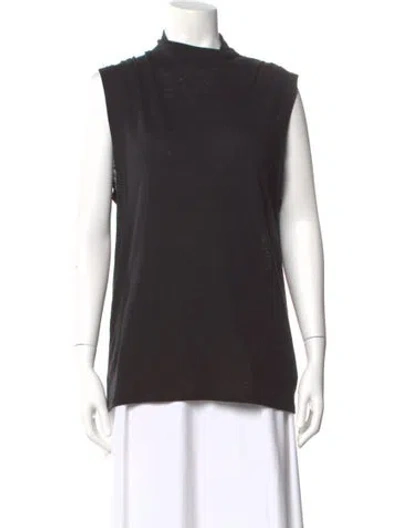 Pre-owned Iro Mock Neck Sleeveless Top In Gray